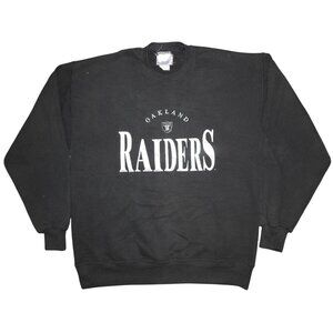 Vintage 90s Oakland Raiders Chalk Line Pullover Crewneck Sweatshirt Size Large
